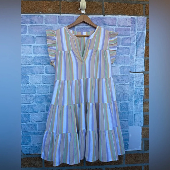Roller Rabbit Darrel Stripe Pippa Dress size medium - Picture 4 of 17